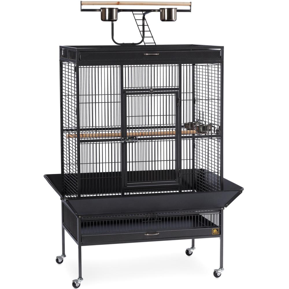 Select Wrought Iron Play Top Parrot Cage - Pewter