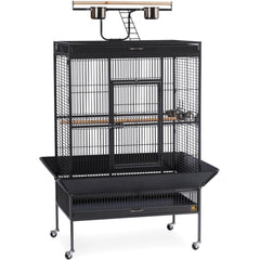 Select Wrought Iron Play Top Parrot Cage - Black