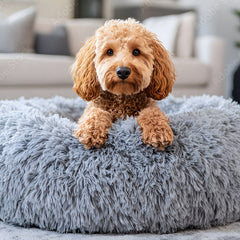 Faux Fur Donut Dog Bed