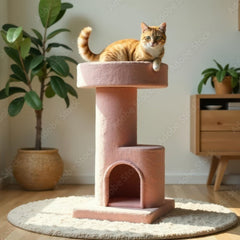 Heavy Duty Plush Cat Tower Pink