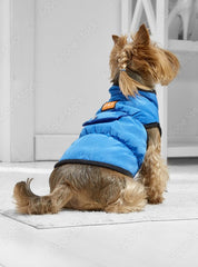 Dog Quilted Vest Blue