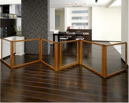 6 Panel Convertible Elite Pet Gate - Black